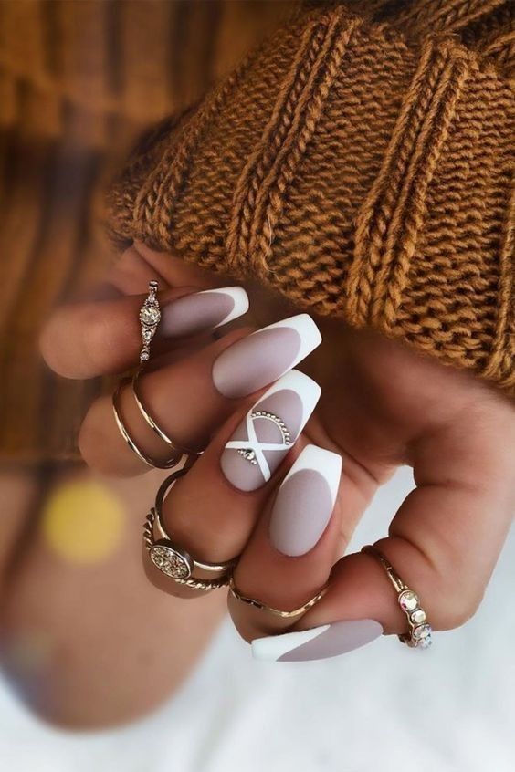 Matte Winter Nails 2023-2024 21 Ideas