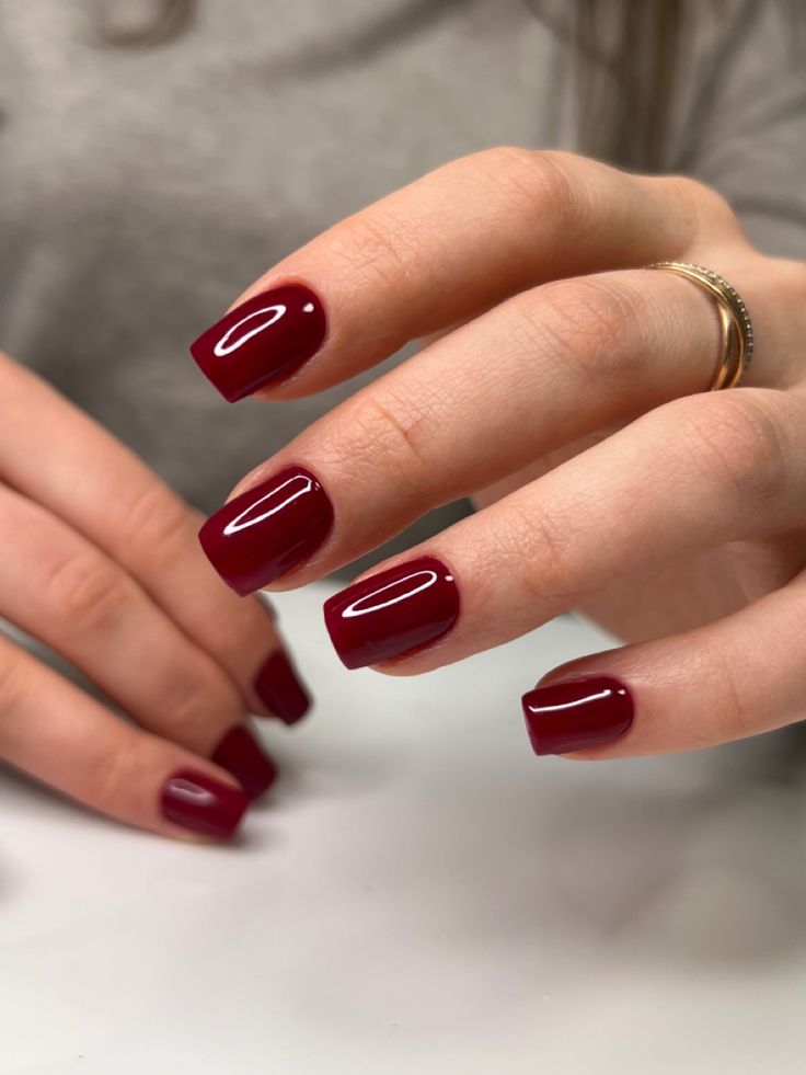 Solid Color Nails Winter 2023-2024 20 Ideas