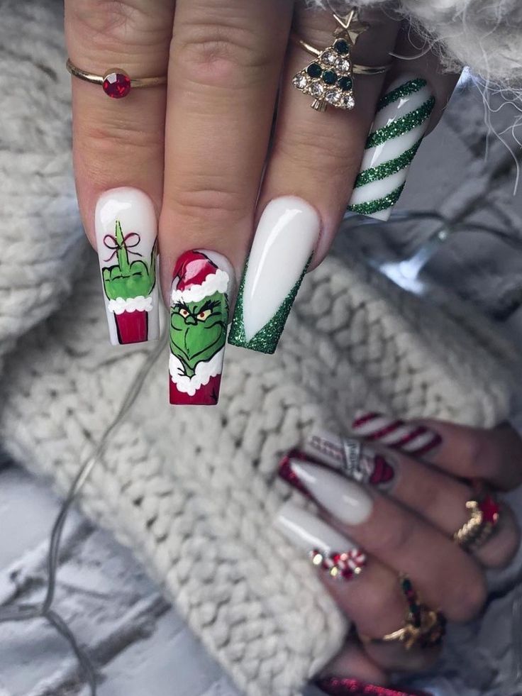 Green Christmas Nails 2023 16 Ideas: Get Festive with These Creative Nail Designs