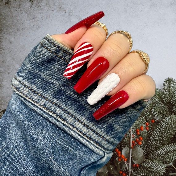 Holiday Gel Nails Winter 2023 - 2024 16 Ideas