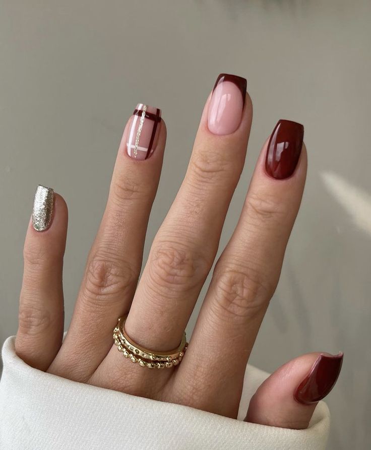 Holiday Gel Nails Winter 2023 - 2024 16 Ideas