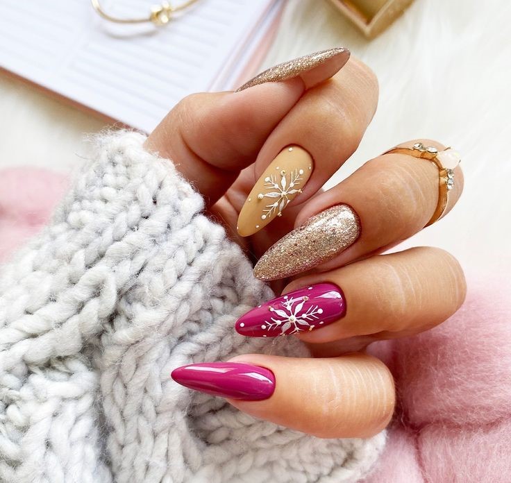 Pink Christmas Nails 2023 18 Ideas: A Festive Nail Art Guide