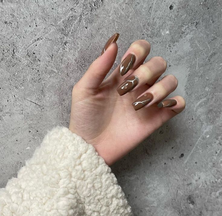 Winter Nails Brown 2023 - 2024 16 Ideas: Embrace the Cozy and Chic