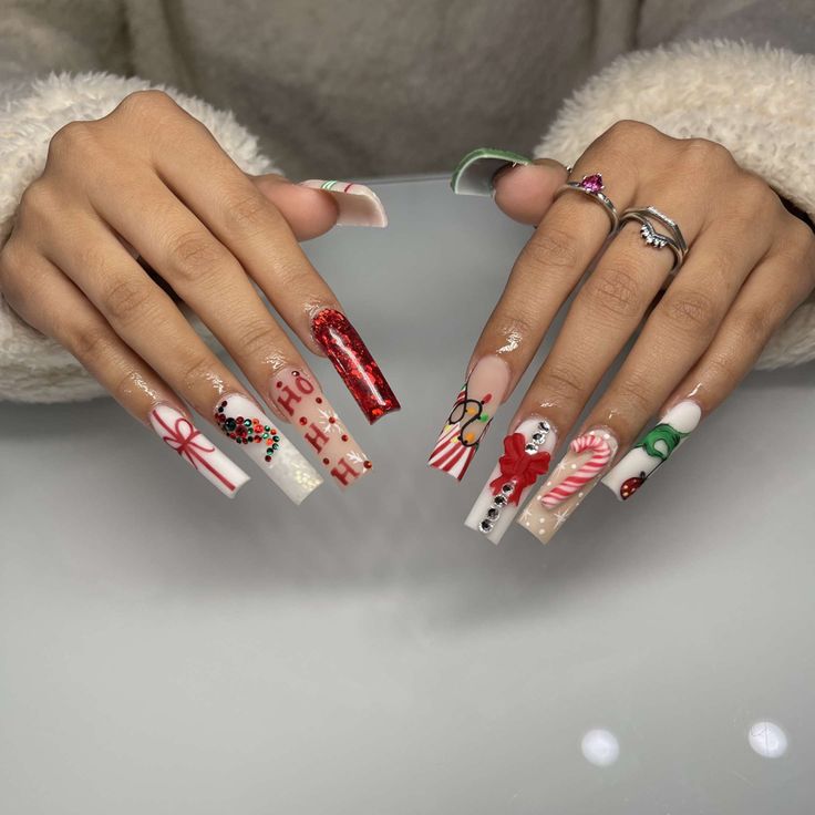 Long Christmas Nails 2023 18 Ideas: Nail Art Inspiration for the Festive Season