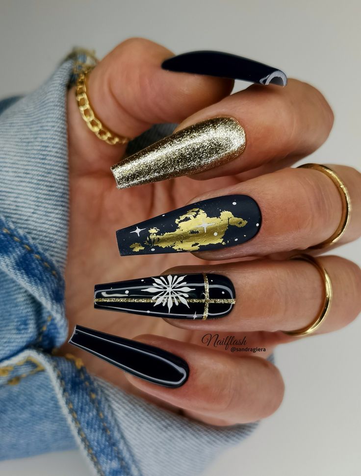 Black Christmas Nails 2023 22 Ideas: Rock Your Holiday Look!