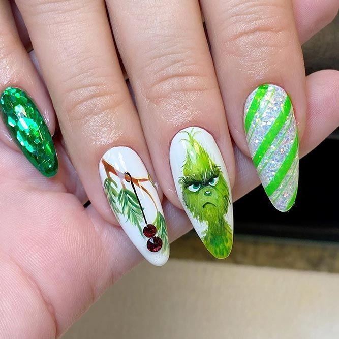 Green Christmas Nails 2023 16 Ideas: Get Festive with These Creative Nail Designs