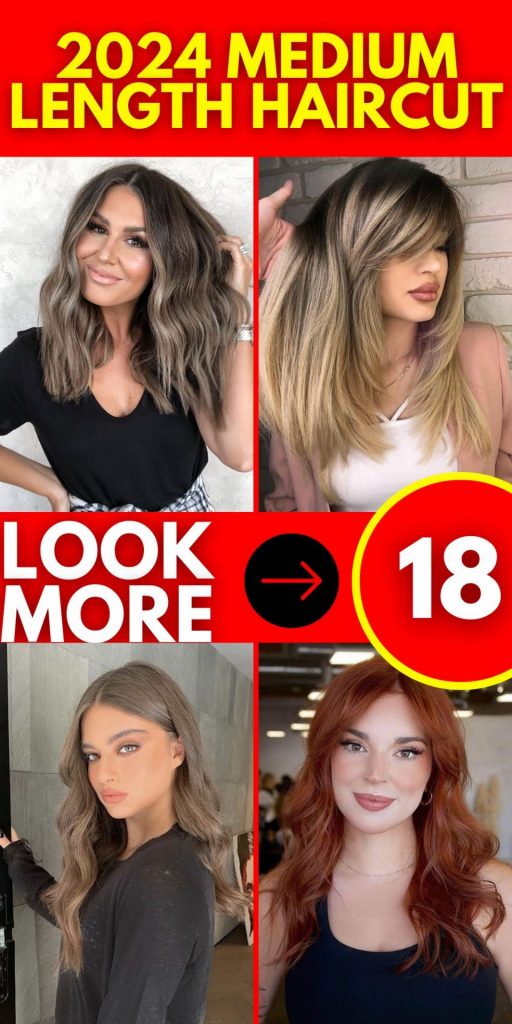 2024 Medium Length Haircut 18 Ideas Trends: Layers, Bangs, and Styles