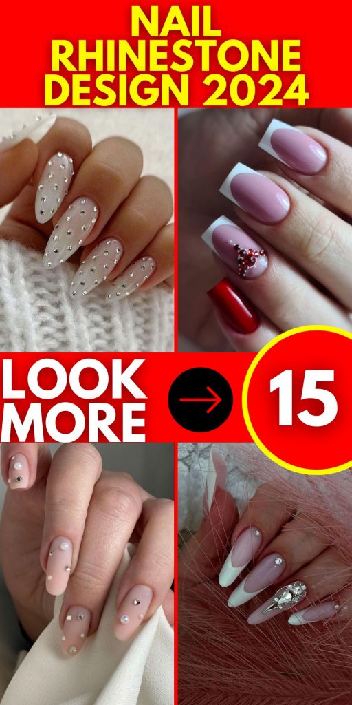 2024's Top Nail Rhinestone Designs 15 Ideas