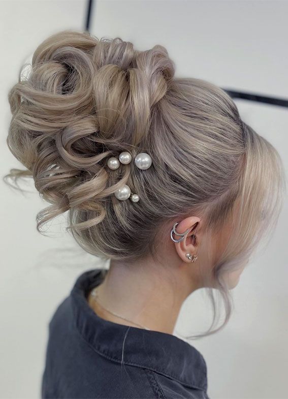 40 Updo Hairstyles Perfect For Any Occasion   Soft Curl High Updo 