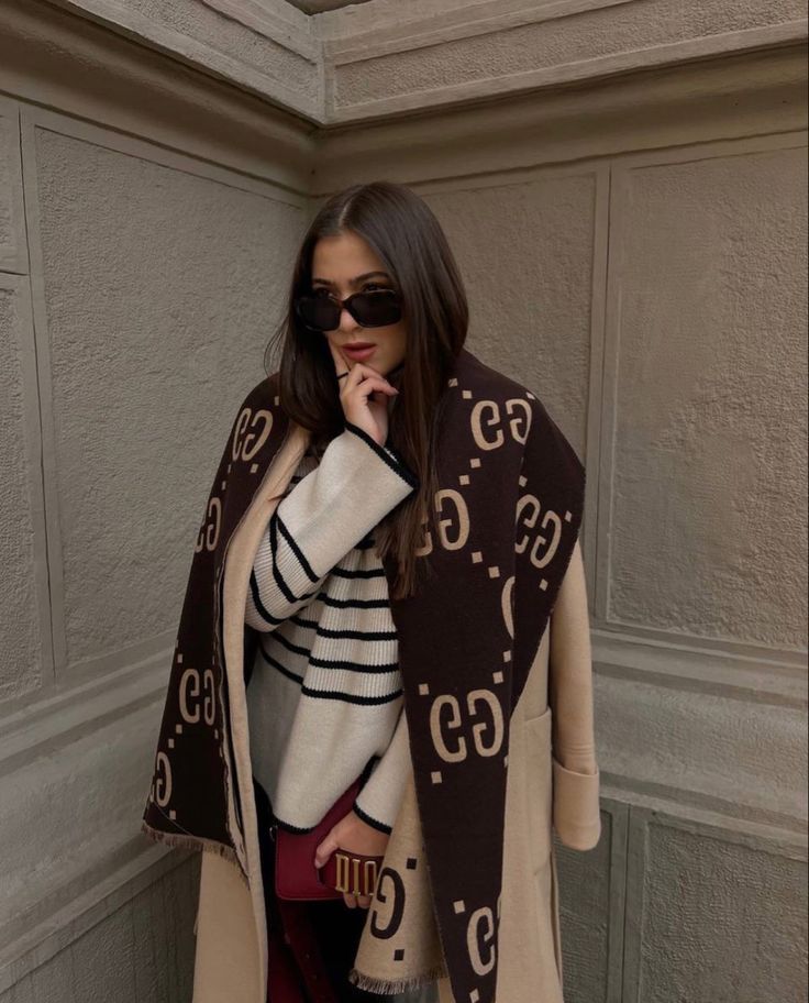 Stay Chic In 2024 With Scarf Outfit Ideas Fendi Burberry Gucci More   Autumn Outfit  