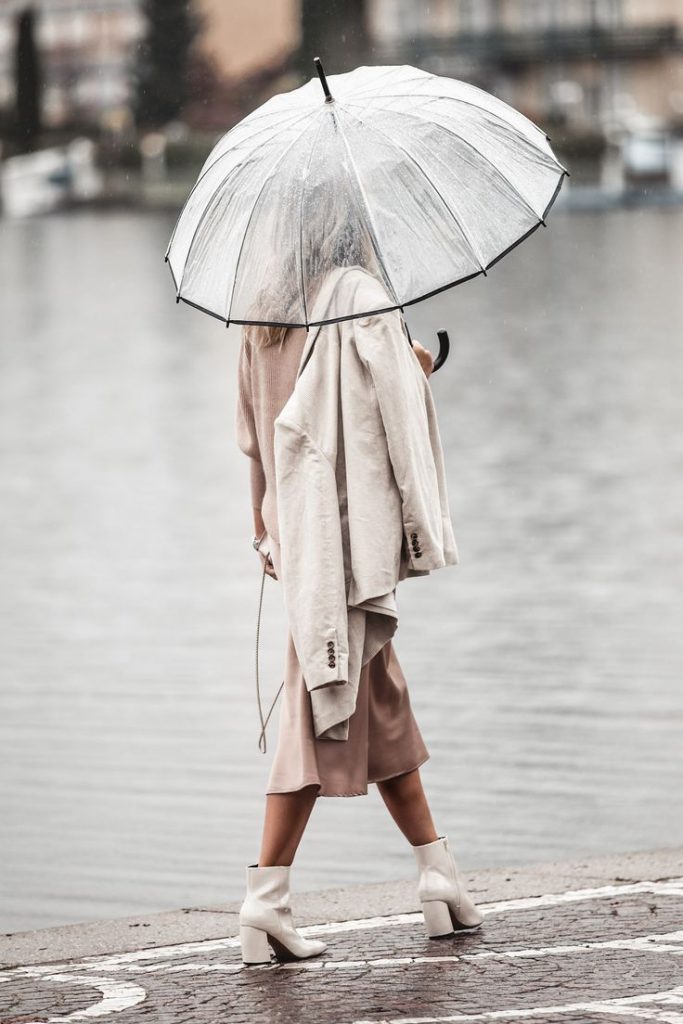 Stylově obejmout déšť: Umbrella Outfit 2024 18 nápadů