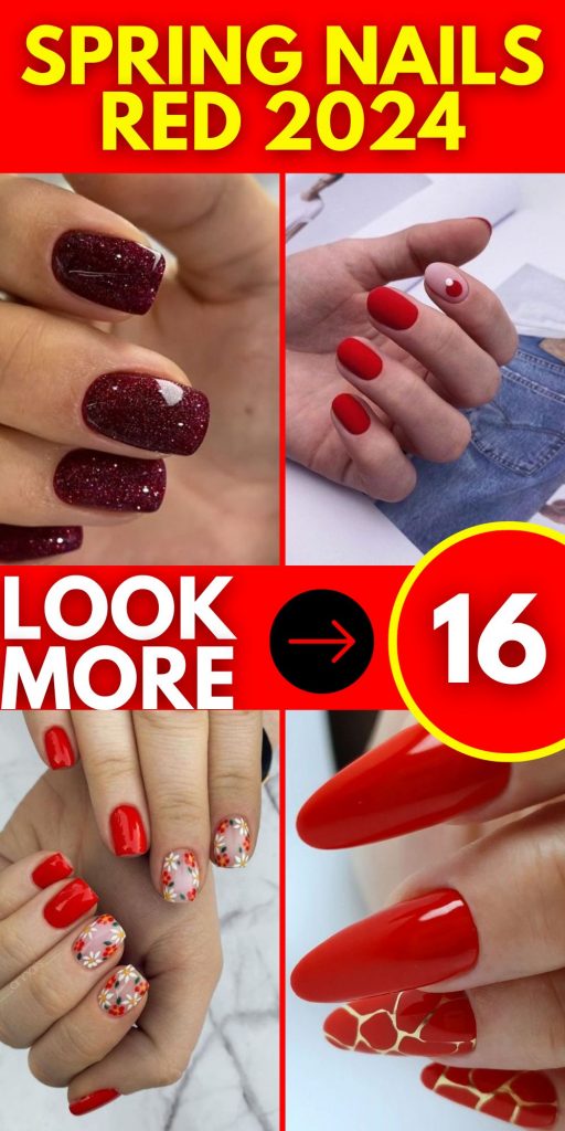 Spring Nails Red 2024 16 Ideas: A Fusion of Elegance and Playfulness