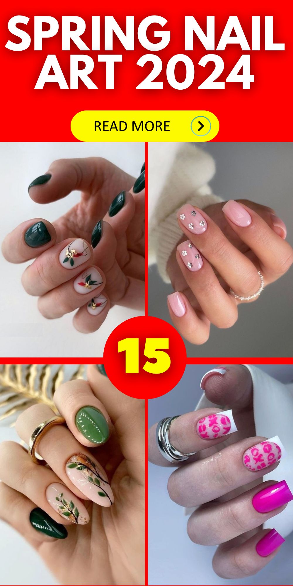 Discover Spring Nail Art 2024: Chic Designs, Simple Elegance & Floral ...