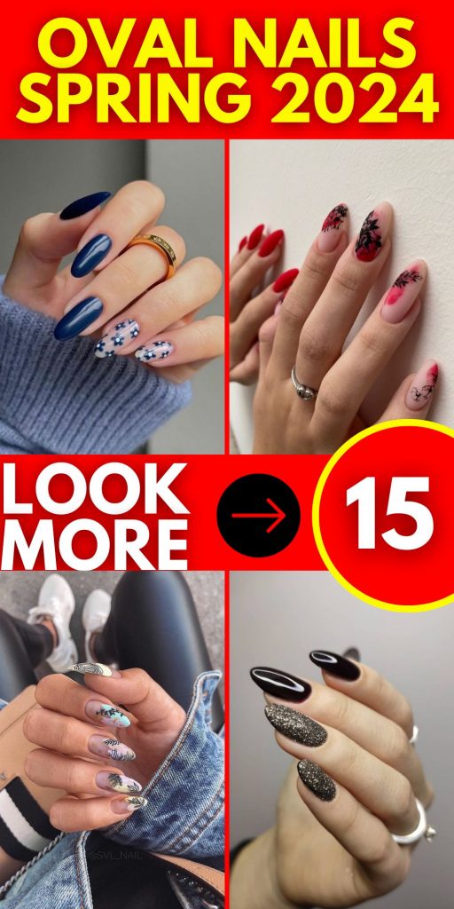 Spring 2024's Chic Oval Nail Trends 15 Ideas