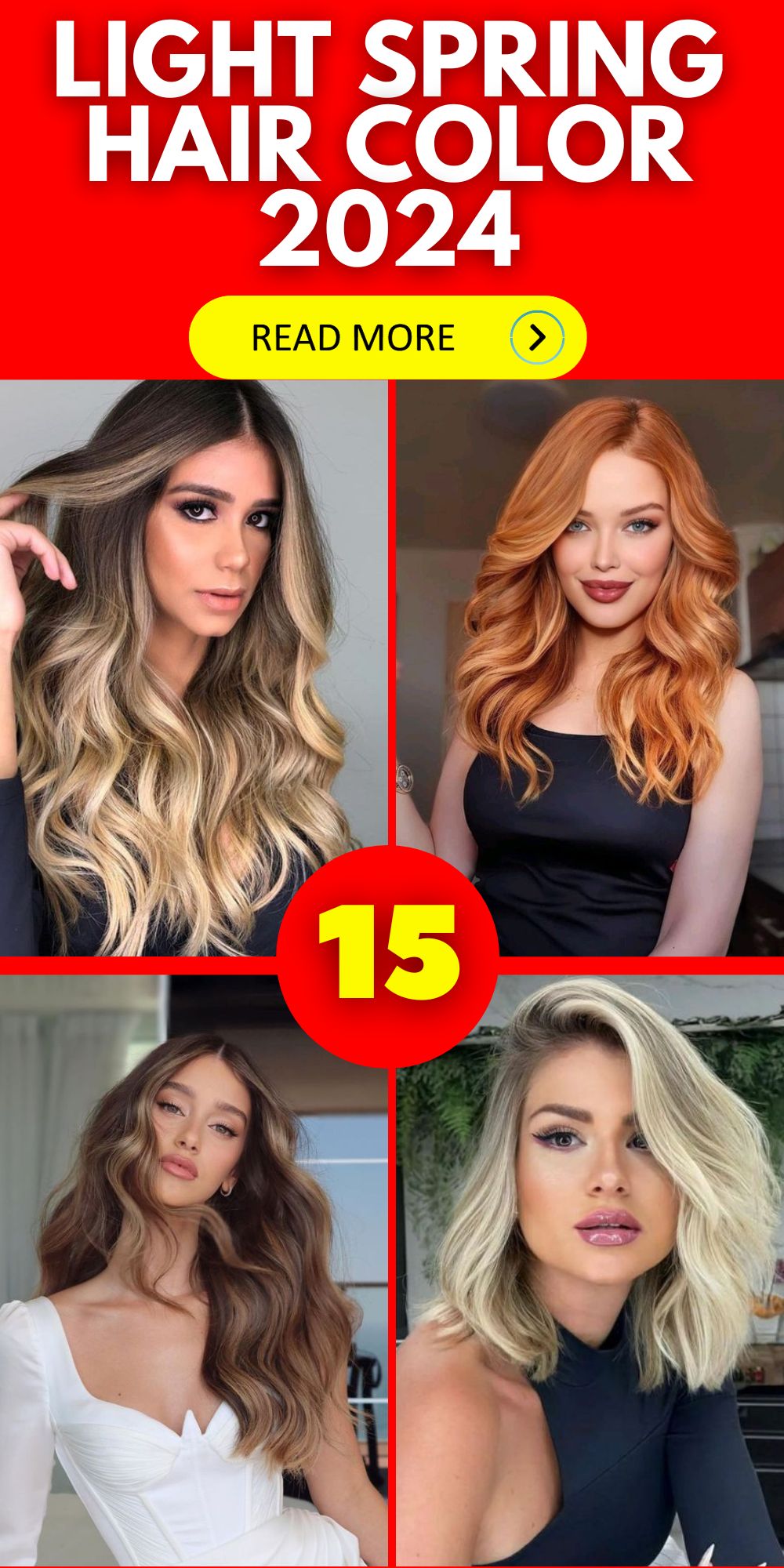 Light Spring Hair Color 2024 Trendy Palette and Styling Ideas for Women