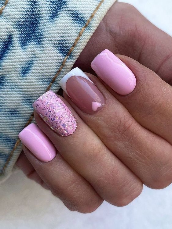 Embrace the Sparkle: Spring Nail with Glitter 2024 16 Ideas