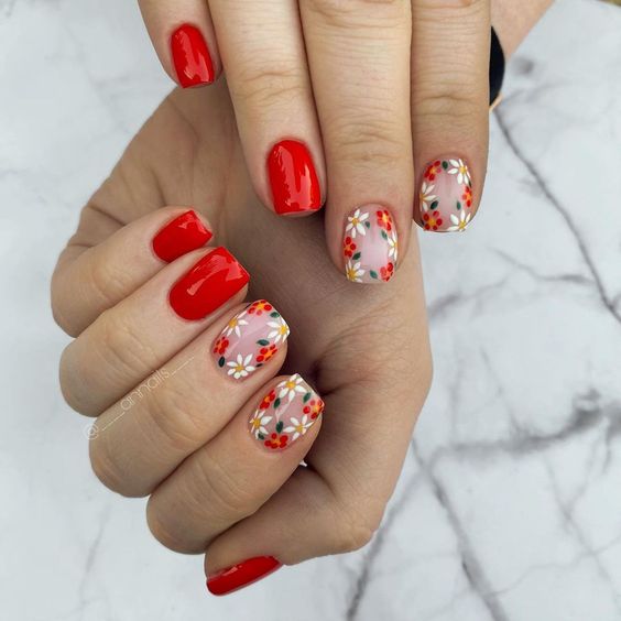 Spring Nails Red 2024 16 Ideas: A Fusion of Elegance and Playfulness