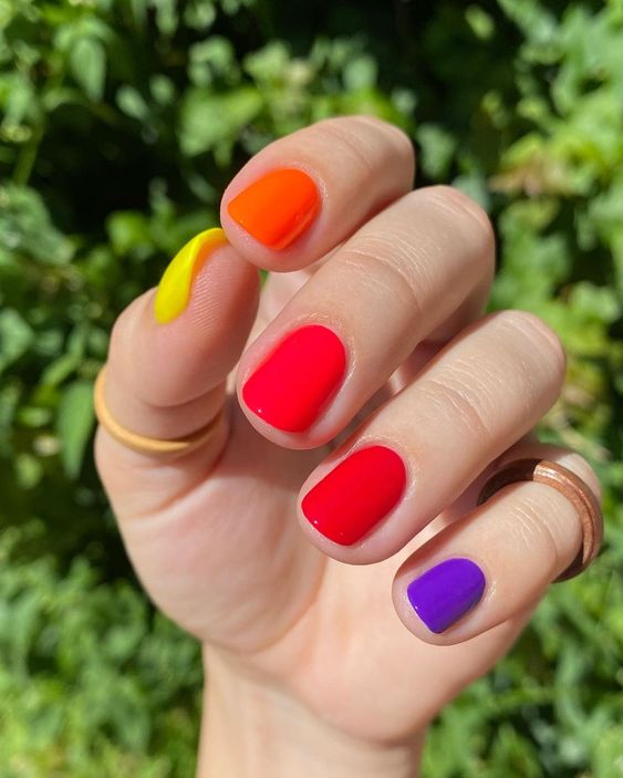 Embracing the Spectrum: Multicolor Nails Spring 2024 16 Ideas