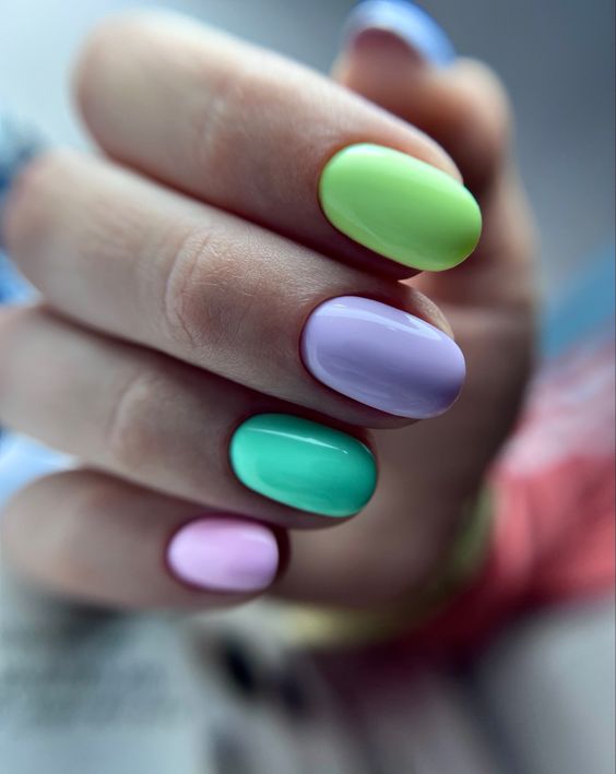 Embracing the Spectrum: Multicolor Nails Spring 2024 16 Ideas