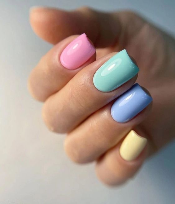 Embracing the Spectrum: Multicolor Nails Spring 2024 16 Ideas