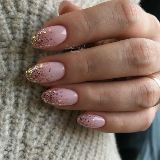 Embrace the Sparkle: Spring Nail with Glitter 2024 16 Ideas