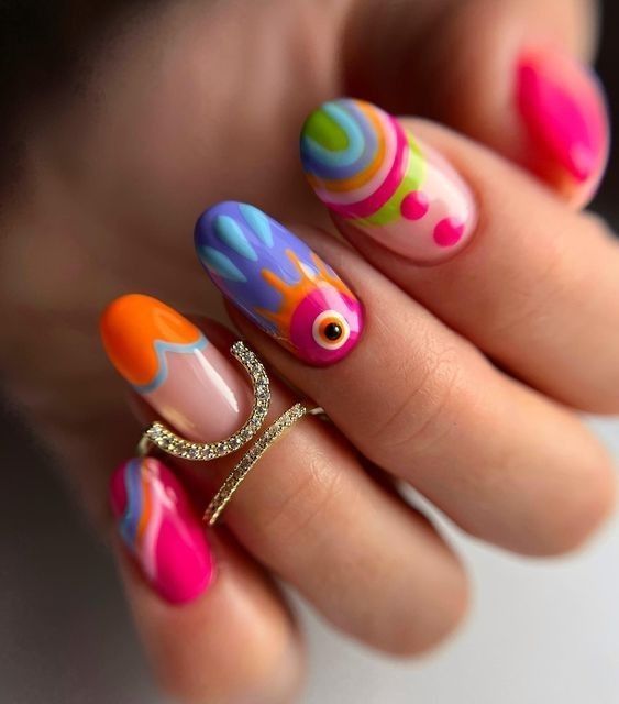 Embracing the Spectrum: Multicolor Nails Spring 2024 16 Ideas