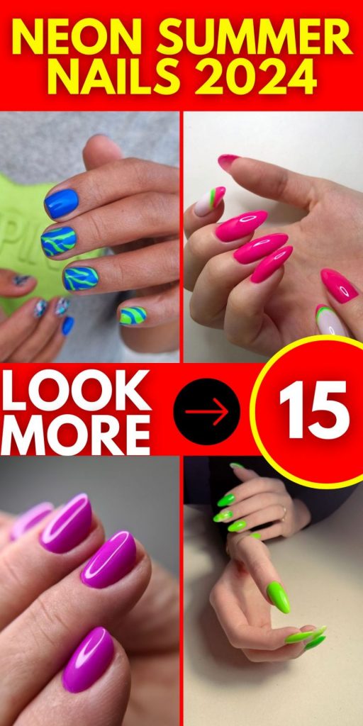 Neon Summer Nails 2024 15 Ideas: A Vivid Expression of Fun and Fashion