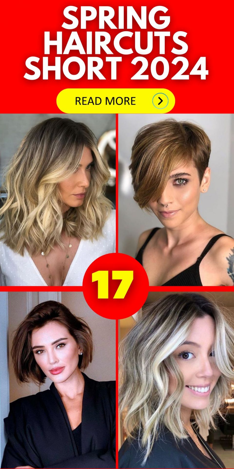 Embrace Spring 2024 with Trendy Short Haircuts for Every Face Shape