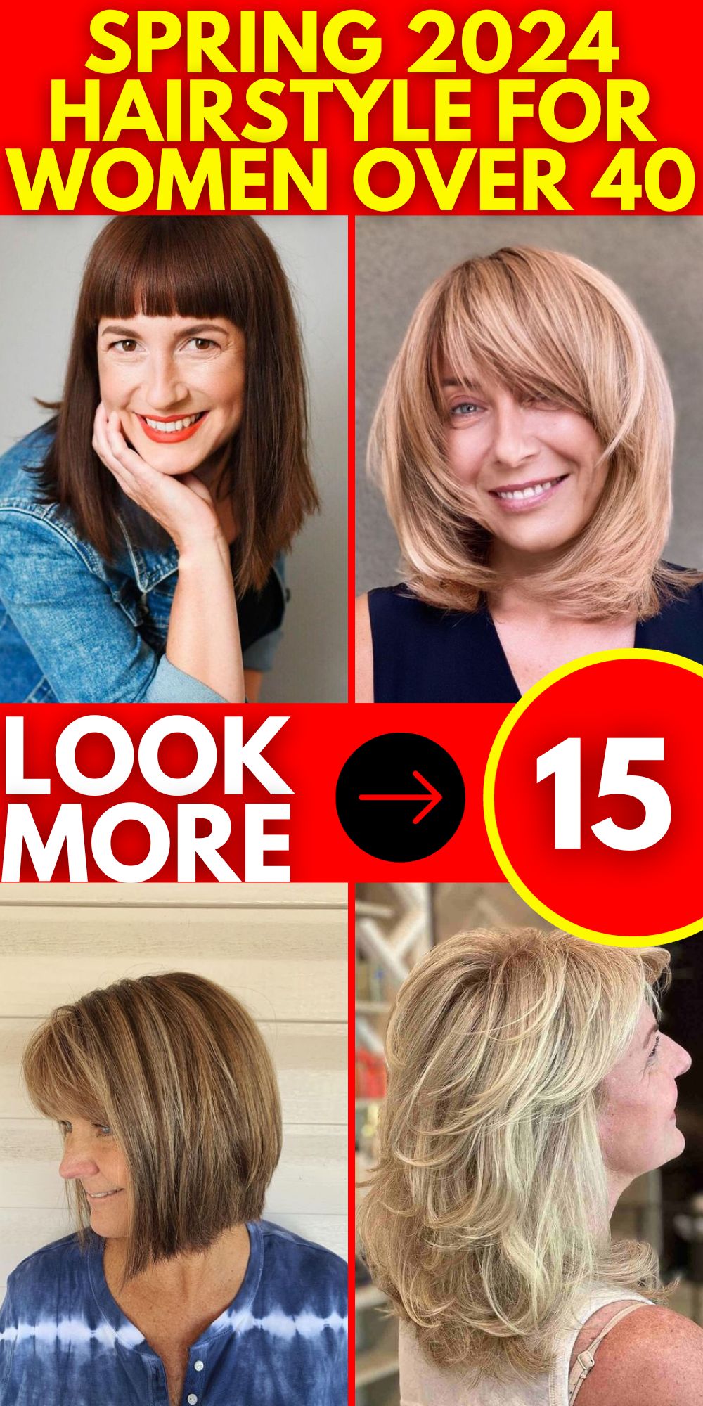 Discover Chic Spring 2024 Hairstyles for the Modern Woman Over 40