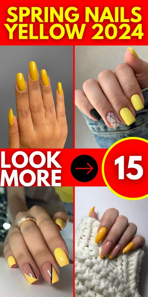 Embrace the Radiance: Spring Nails Yellow 2024 15 Ideas