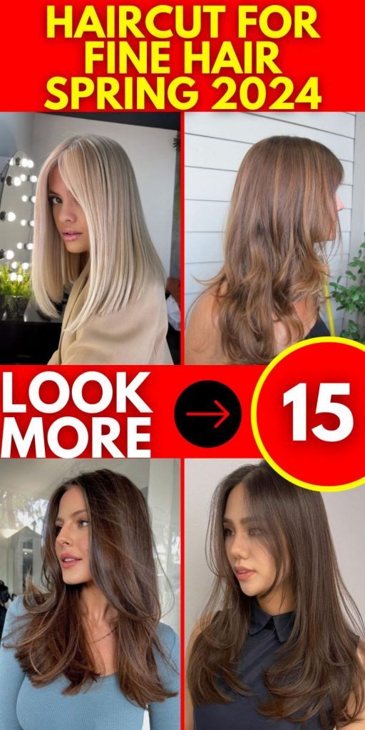 Trendsetting Haircuts for Fine Hair 15 Ideas- Spring 2024