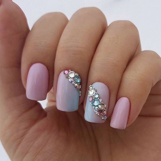 Elevating Your Spring Look with Rhinestone Nails: A Dazzling Trend for 2024 15 Ideas