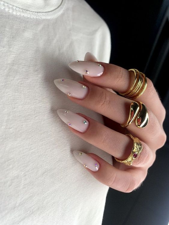 Elevating Your Spring Look with Rhinestone Nails: A Dazzling Trend for 2024 15 Ideas