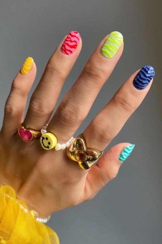 Multicolor Nails: The Trendsetter for Summer 2024 16 Ideas