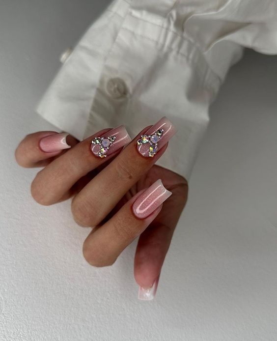 Elevating Your Spring Look with Rhinestone Nails: A Dazzling Trend for 2024 15 Ideas