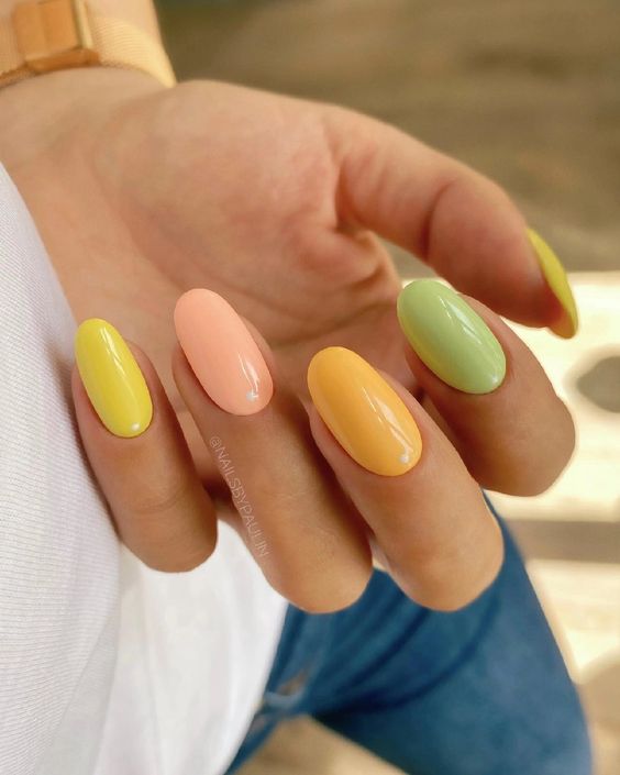 Multicolor Nails: The Trendsetter for Summer 2024 16 Ideas