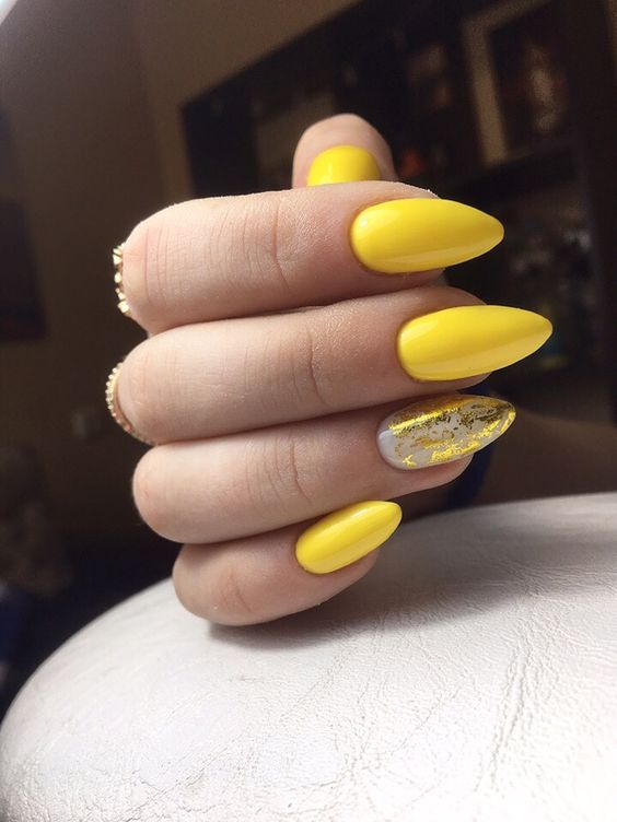 Embrace the Radiance: Spring Nails Yellow 2024 15 Ideas