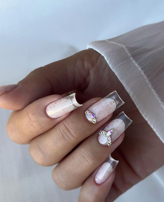 Elevating Your Spring Look with Rhinestone Nails: A Dazzling Trend for 2024 15 Ideas