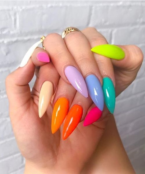 Multicolor Nails: The Trendsetter for Summer 2024 16 Ideas