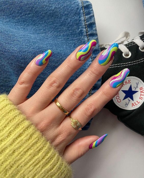 Multicolor Nails: The Trendsetter for Summer 2024 16 Ideas