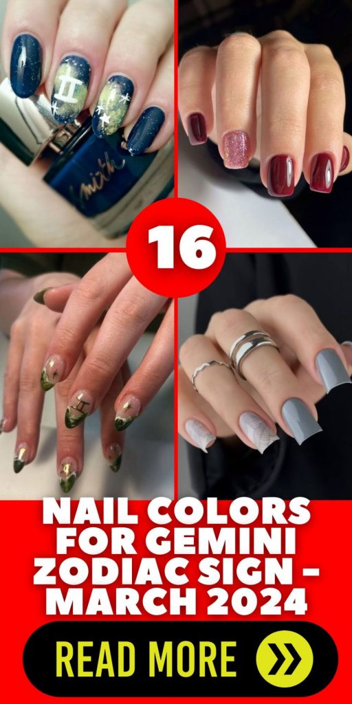 Nail Colors for Gemini Zodiac Sign - March 2024 16 Ideas