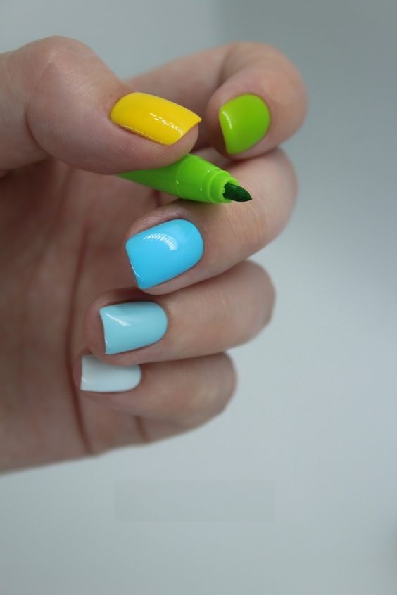 Multicolor Nails: The Trendsetter for Summer 2024 16 Ideas