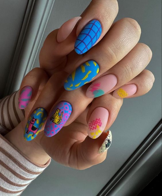 Multicolor Nails: The Trendsetter for Summer 2024 16 Ideas