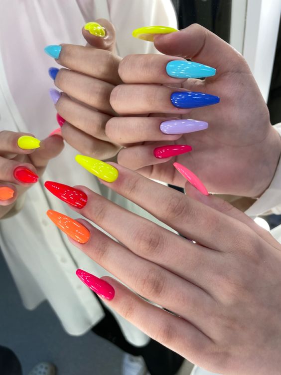 Multicolor Nails: The Trendsetter for Summer 2024 16 Ideas