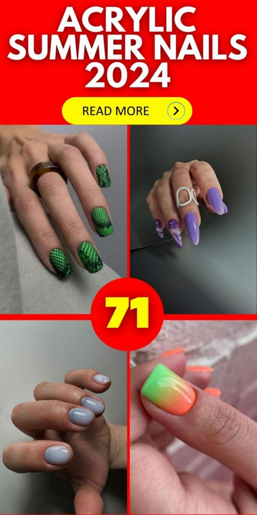 Acrylic Summer Nails 2024 71 Ideas: Your Ultimate Guide to Dazzling Manicures