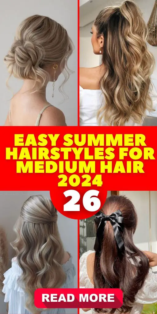 Easy Summer Hairstyles for Medium Hair 2024 26 Ideas