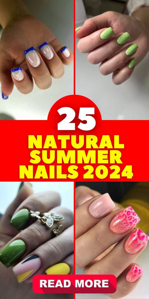 A Whimsical Dive into Natural Summer Nails 2024 25 Ideas