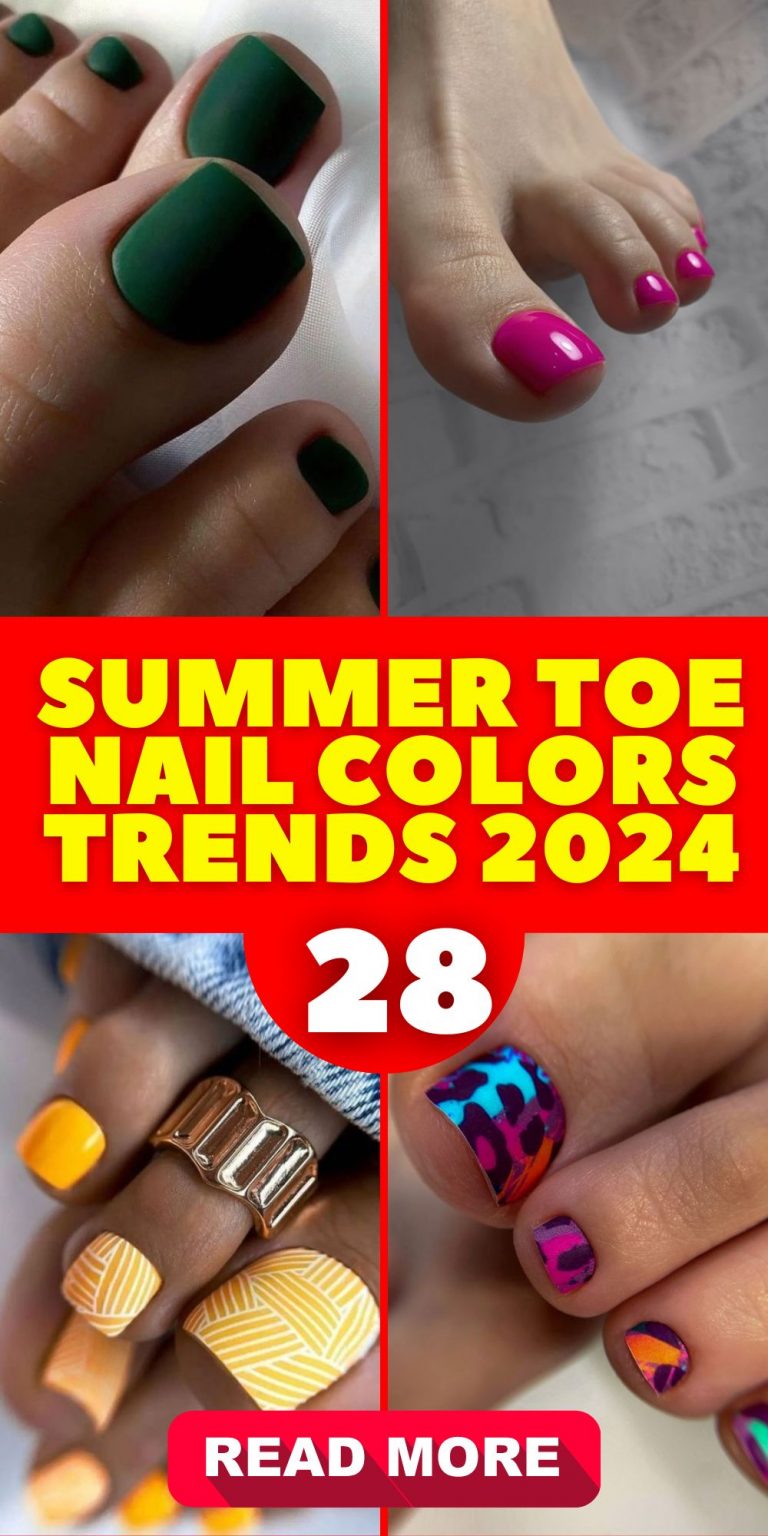 Trendy Summer 2024 Pedicure Colors Hot Styles for Your Toes