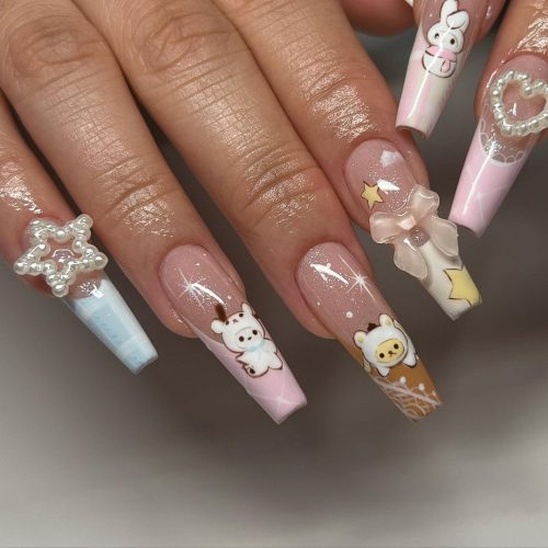 Stylish Summer Coffin Nails 2024 - Cute to Bold Acrylic Trends