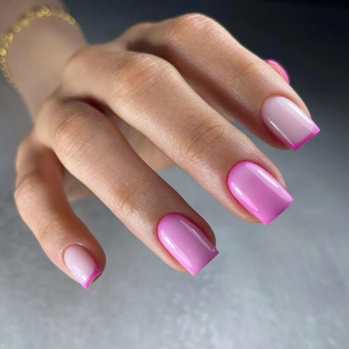 Hot Pink And Gold Leaf Acrylic Nails Summer 2024 S Trending Styles 21 1 1 500x500